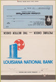 Matchbook Cover - Louisiana National Bank Baton Rouge LA 40 Strike