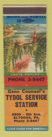 Matchbook Cover - Gene Counsel's Tydol oil gas Altoona PA