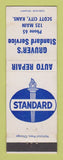 Matchbook Cover - Standard oil gas Gruver's Scott City KS WEAR