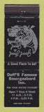 Matchbook Cover - Duff's Smorgasbord Hamilton Cincinnati Columbus Dayton OH