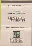 Matchbook Cover - Reinholdt  and  Gardner Investment Brokers 40 Strike