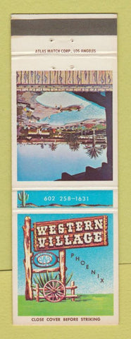 Matchbook Cover - Western Village Phoenix AZ WORN BACK