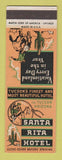 Matchbook Cover - Santa Rita Hotel Tuscon AZ SAMPLE
