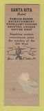 Matchbook Cover - Santa Rita Hotel Tuscon AZ SAMPLE