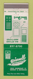 Matchbook Cover - Grinnell Sash and Door Detroit MI
