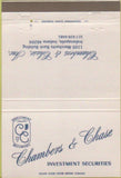 Matchbook Cover - Chambers  and  Chase Securities Indianapolis IN 40 Strike