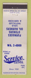 Matchbook Cover - Service Coal Coke WEAR