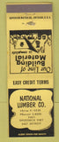 Matchbook Cover - National Lumber East Detroit MI
