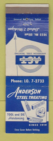 Matchbook Cover - Anderson Steel Treating Detroit MI