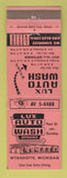 Matchbook Cover - Lux Car Wash Wyandotte MI
