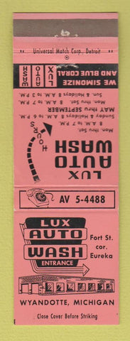 Matchbook Cover - Lux Car Wash Wyandotte MI