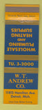 Matchbook Cover - TW Andrew Plumbing Heating Supply Detroit MI