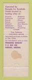 Matchbook Cover - Sahara Hotel Phoenix AZ WEAR