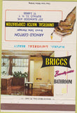 Matchbook Cover - Briggs Bathroom Decor Universal Match 40 Strike