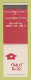 Matchbook Cover - Chalet Suisse New York City