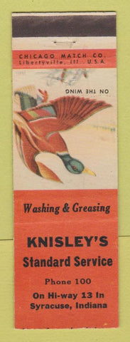 Matchbook Cover - Knisley's Standard oil gas Syracuse IN
