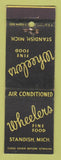 Matchbook Cover - Wheelers Restaurant Standish MI