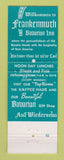 Matchbook Cover - Frankenmuth Bavarien Inn MI