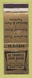 Matchbook Cover - Al Thorpe's Chop House Detroit MI
