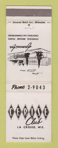 Matchbook Cover - Cerise Club La Crosse WI