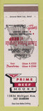 Matchbook Cover - Prime Beef House East Dearborn MI