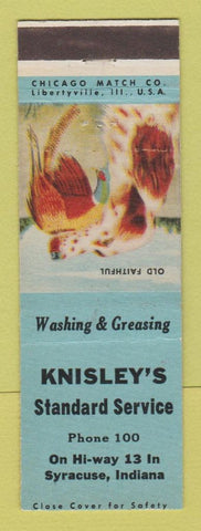 Matchbook Cover - Knisley's Standard oil gas Syracuse IN