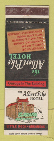Matchbook Cover - Albert Pike Hotel Little Rock AR