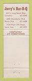 Matchbook Cover - Jerry's BBQ girlie Compton Santa Ana Buena Park CA