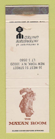 Matchbook Cover - Mayan Room New York City Interstate United WEAR