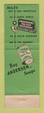 Matchbook Cover - Andersen's Pea Soup Restaurant Buellton CA