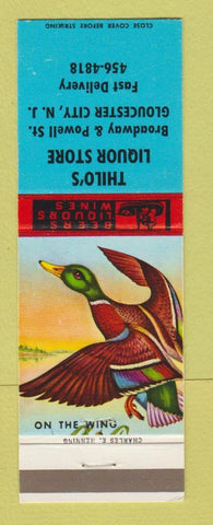 Matchbook Cover - Thilo's Liquor Store Gloucester City NJ