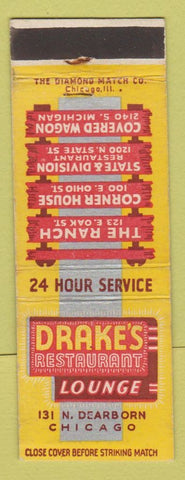 Matchbook Cover - Drake's Restaurant Chicago IL