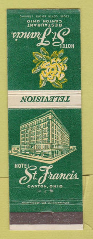 Matchbook Cover - Hotel St Francis Canton OH restaurant