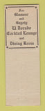 Matchbook Cover - Commodore Perry Hotel Toledo OH