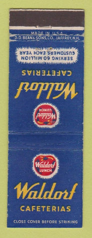 Matchbook Cover - Waldorf Cafeterias DD Bean