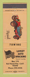 Matchbook Cover - Lawley Auto Wrecking Rail Road Flat CA