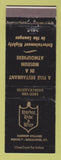 Matchbook Cover - Harbor Hide A Way Shelburne VT