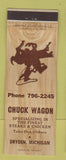 Matchbook Cover - Chuck Wagon Restaurant Dryden MI