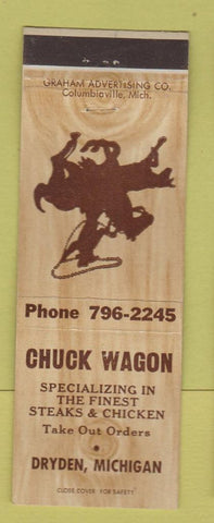Matchbook Cover - Chuck Wagon Restaurant Dryden MI