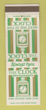 Matchbook Cover - Clock Restaurants Detroit? MI