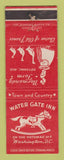 Matchbook Cover - Water Gate Inn Washington DC Normandy Farm Potomac MD