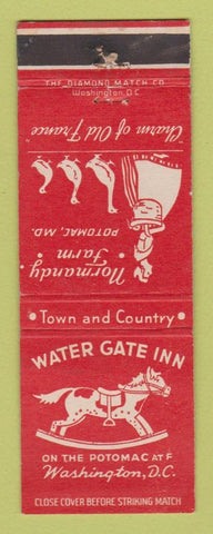 Matchbook Cover - Water Gate Inn Washington DC Normandy Farm Potomac MD