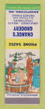 Matchbook Cover - Chance's Grocery Knightstown IN hillbilly