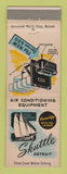 Matchbook Cover - Skuttle Air Conditioning Equipment Detroit MI