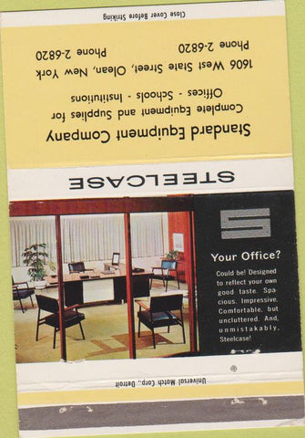 Matchbook Cover - Steelcase Office Furniture New York City NY 40 Strike