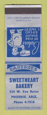 Matchbook Cover - Sweetheart Bakery Phoenix AZ SAMPLE WEAR