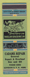 Matchbook Cover - Cadams Repair oil gas Superior NE