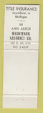 Matchbook Cover - Abstract and Title Guaranty Detroit MI