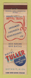 Matchbook Cover - Hotel Tuller Detroit MI WEAR