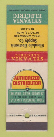 Matchbook Cover - Sylvania Electric Glendale Electronic Detroit MI